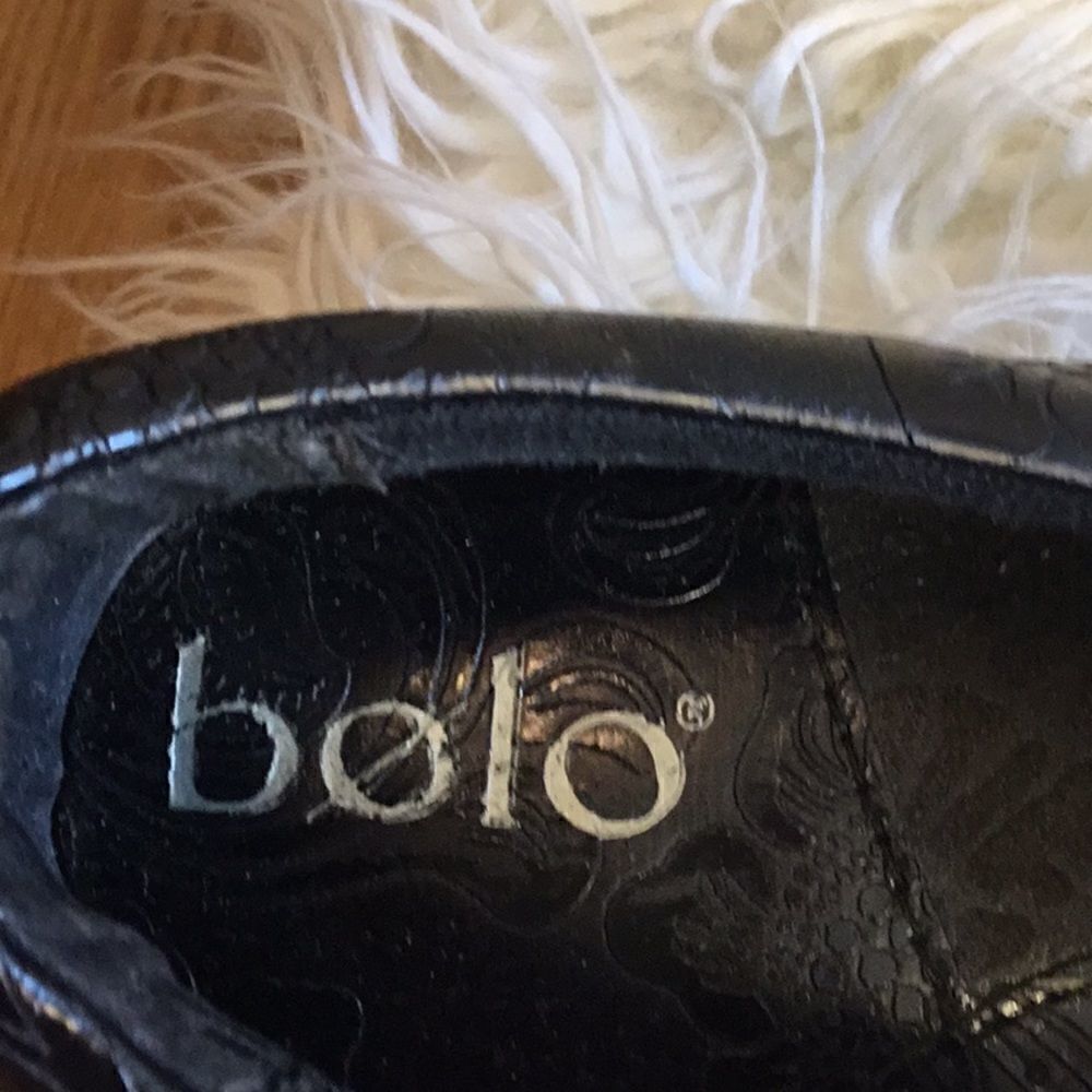 Black size 8 clogs by BOLO with tooled upper - Picture 9 of 12